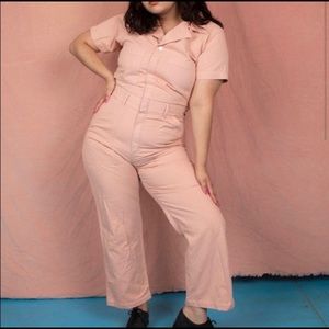 Dusty Rose Big Bud Press Jumpsuit